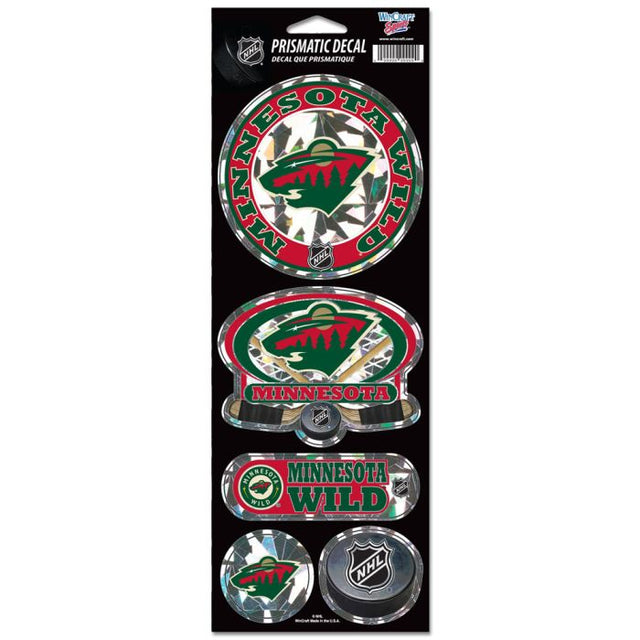 Minnesota Wild Prismatic Decal 4" x 11"