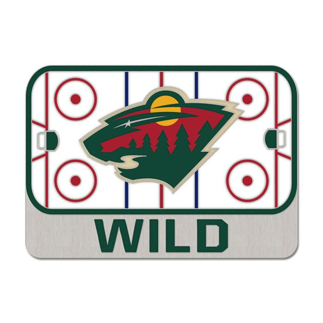 Tarjeta de joyería con pin esmaltado de colección de Minnesota Wild RINK