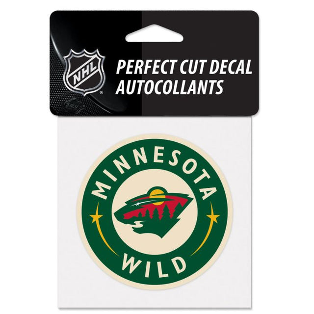 Minnesota Wild Round Perfect Cut Color Decal 4" x 4"