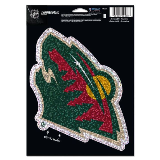 Minnesota Wild Shimmer Decals 5" x 7"