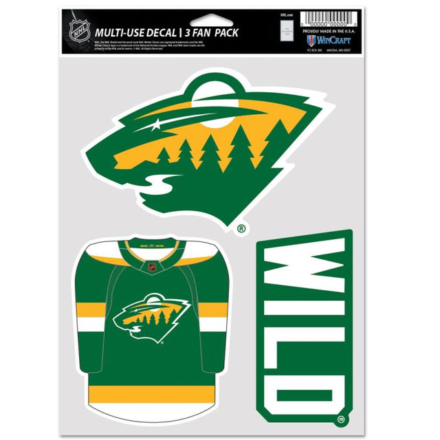 Paquete de 3 ventiladores multiusos de edición especial de Minnesota Wild