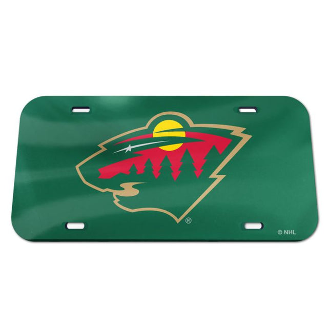 Matrícula acrílica especial de Minnesota Wild