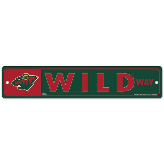 Minnesota Wild Street / Zone Sign 3.75" x 19"