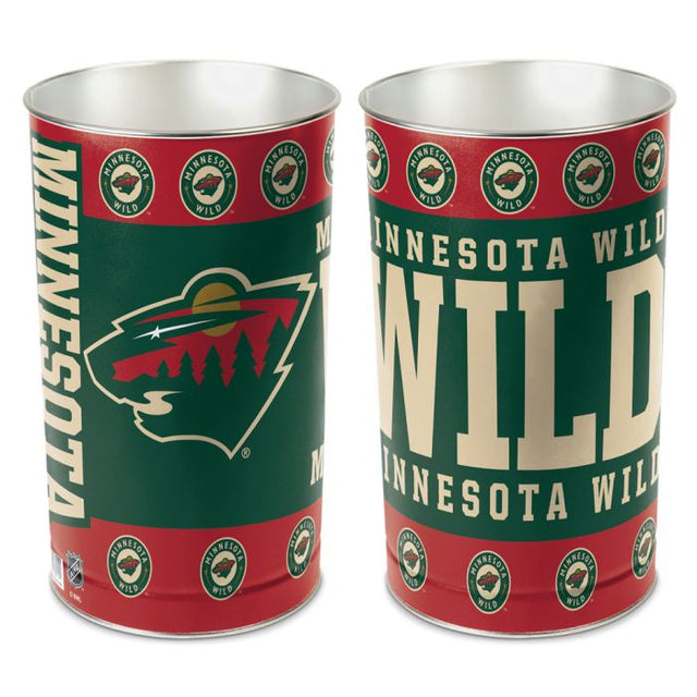 Cesto de basura Minnesota Wild, cónico, 15" de alto