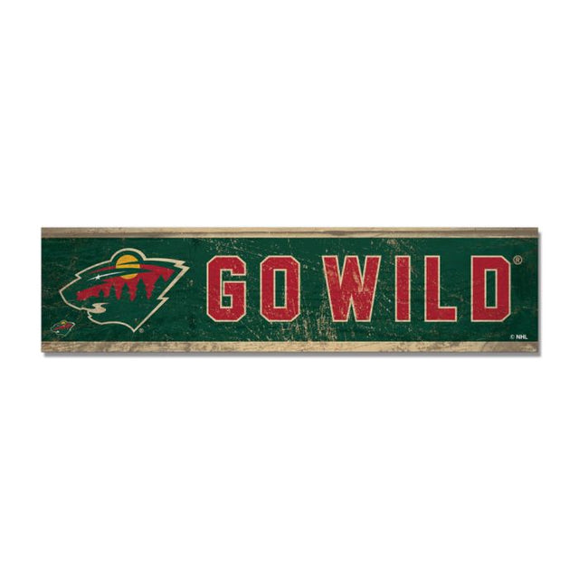 Minnesota Wild Wooden Magnet 1.5" X 6"