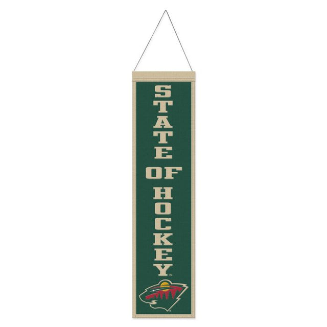 Minnesota Wild Wool Banner 8" x 32"