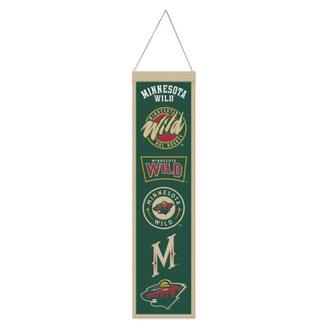 Estandarte de lana de Minnesota Wild de 8" x 32"