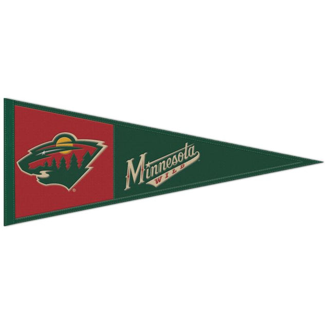 Banderín de lana de Minnesota Wild de 13" x 32"