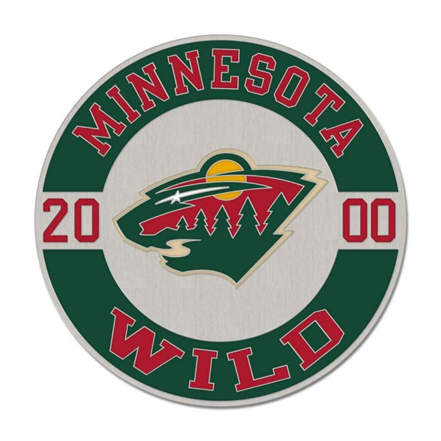 Minnesota Wild round est Collector Enamel Pin Jewelry Card