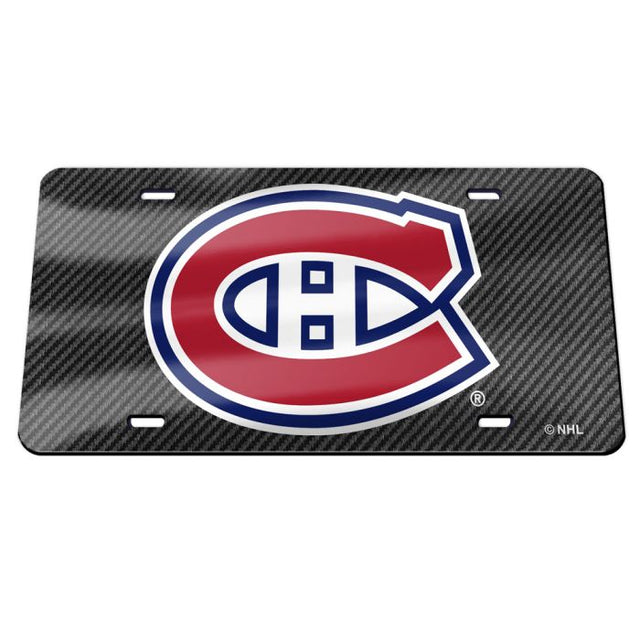 Montreal Canadiens CARBON Specialty Acrylic License Plate