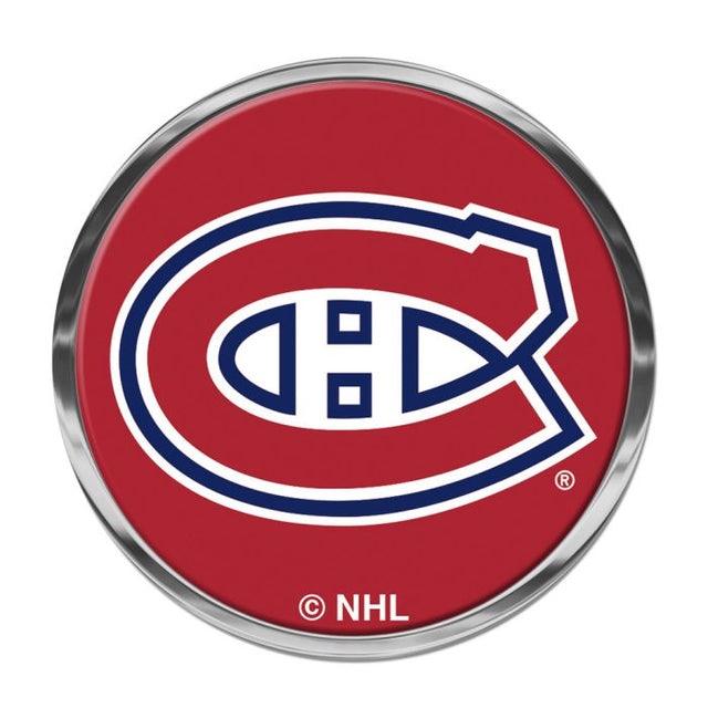 Emblema de metal cromado abovedado de los Montreal Canadiens