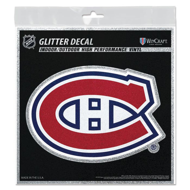 Montreal Canadiens Decal Glitter 6" x 6"