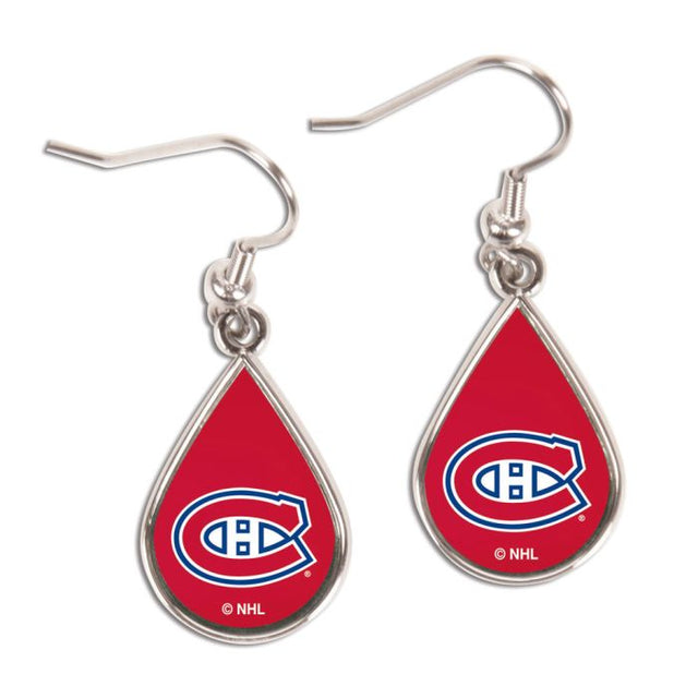 Pendientes de los Montreal Canadiens con forma de lágrima