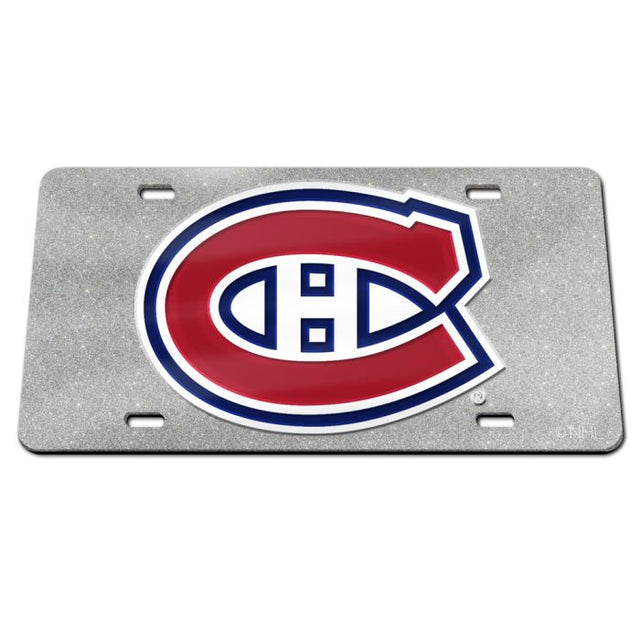 Placa de matrícula acrílica especial GLITTER de los Montreal Canadiens