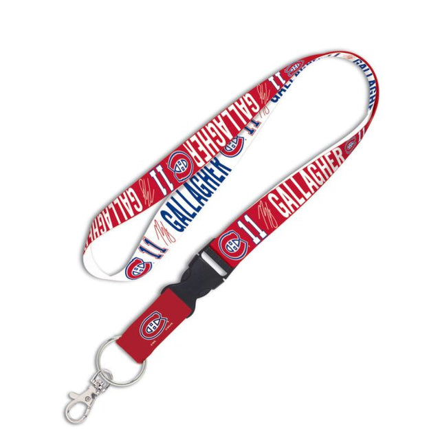 Montreal Canadiens Lanyard w/detachable buckle 1" Brendan Gallagher