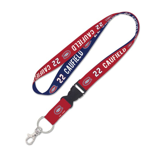 Montreal Canadiens Lanyard w/detachable buckle 1" Cole Caufield