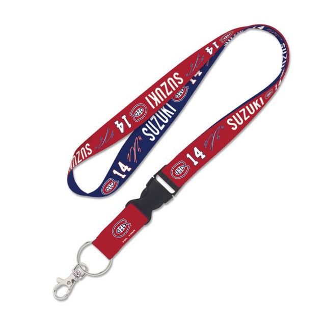 Montreal Canadiens Lanyard w/detachable buckle 1" Nick Suzuki