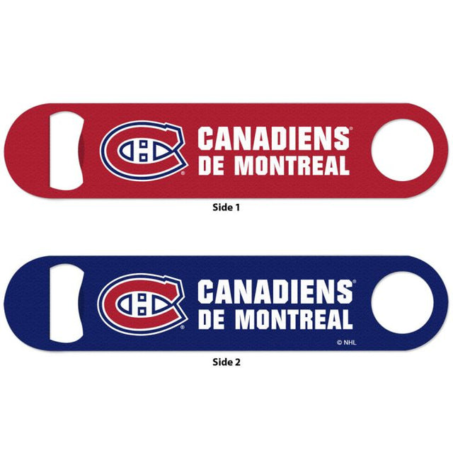 Abridor de botellas de metal de dos lados de los Montreal Canadiens