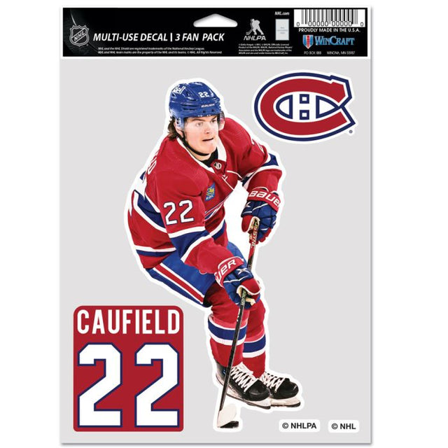 Paquete de 3 ventiladores multiusos de los Montreal Canadiens, de Cole Caufield