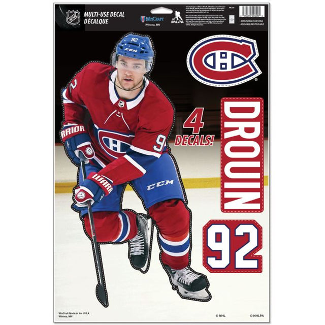 Montreal Canadiens Multi-Use Decal 11" x 17" Jonathan Drouin