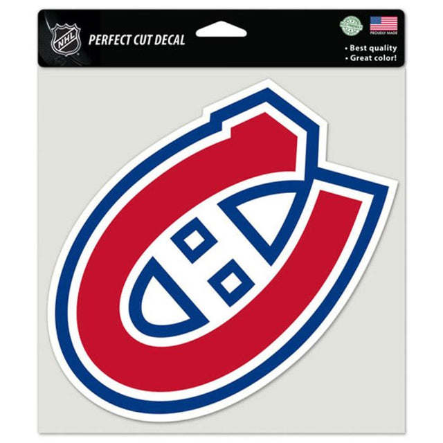 Calcomanía de color de corte perfecto de los Montreal Canadiens de 8" x 8"