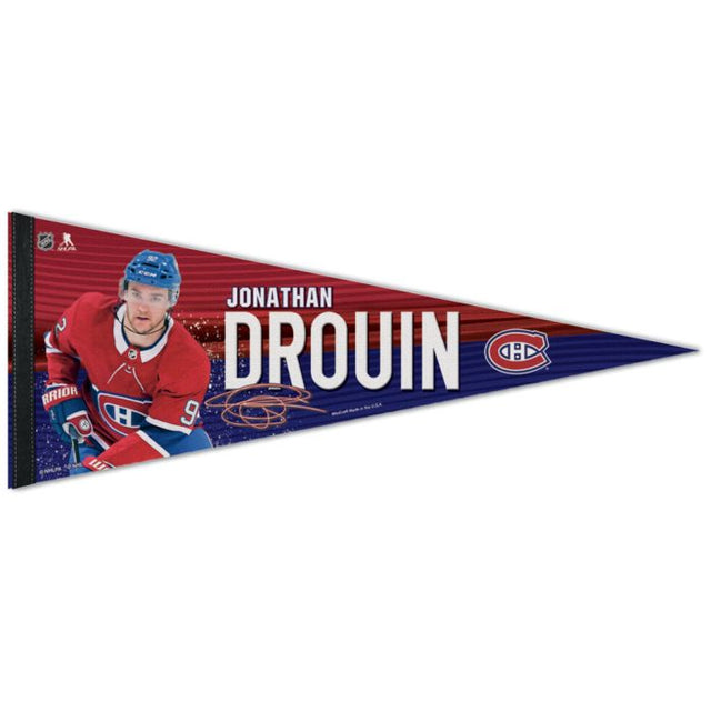 Banderín premium de los Montreal Canadiens de 12" x 30" de Jonathan Drouin