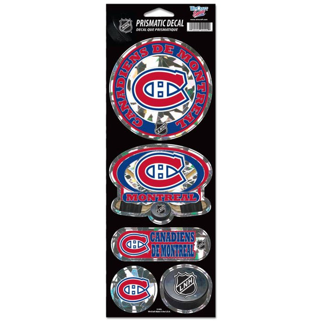 Montreal Canadiens Prismatic Decal 4" x 11"