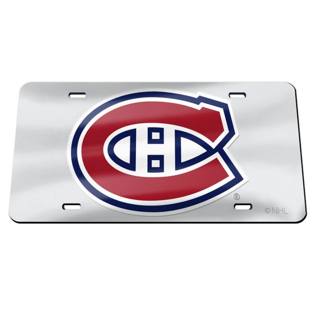 Montreal Canadiens SILVER Specialty Acrylic License Plate