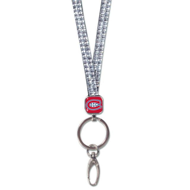 Montreal Canadiens Silver Lanyards- Crystal Bling