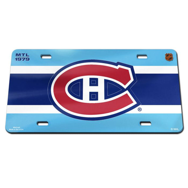 Matrícula de acrílico especial de edición especial de los Montreal Canadiens