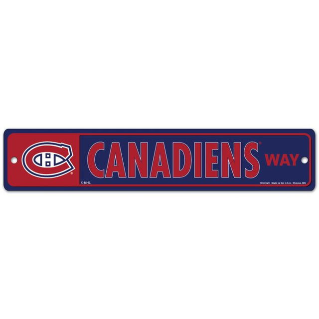 Montreal Canadiens Street / Zone Sign 3.75" x 19"