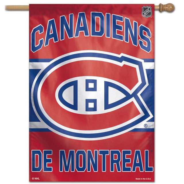 Bandera vertical de los Montreal Canadiens de 28" x 40"