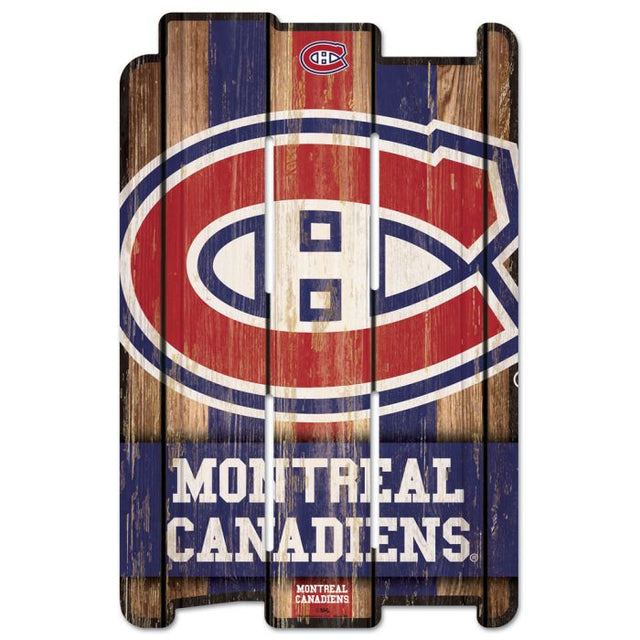 Letrero de madera para valla de los Montreal Canadiens