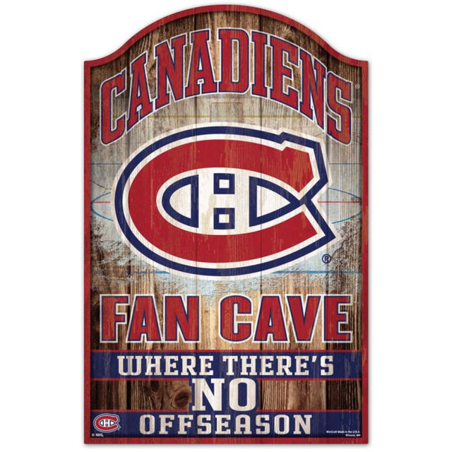 Montreal Canadiens Wood Sign 11" x 17" 1/4" thick