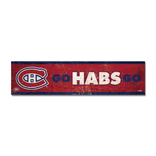 Montreal Canadiens Wooden Magnet 1.5" X 6"