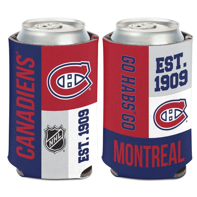 Enfriador de latas con bloques de colores de Montreal Canadiens, 12 oz.