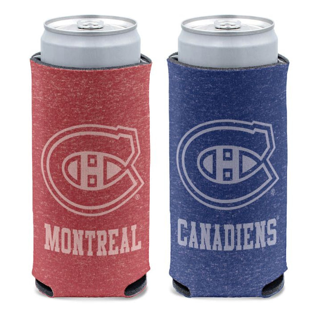 Enfriador de latas delgado de 12 oz con diseño de los Montreal Canadiens en color jaspeado