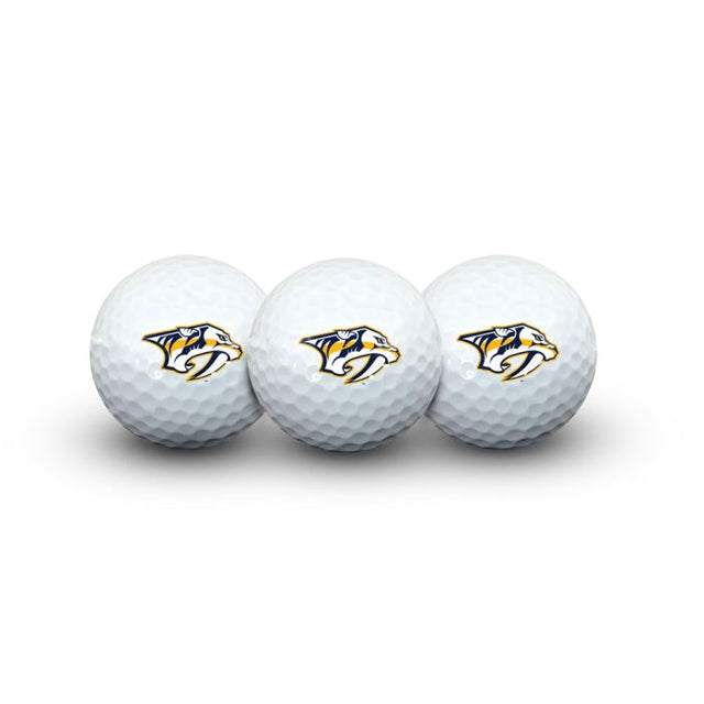 Pelotas de golf Nashville Predators 3 en estuche tipo concha