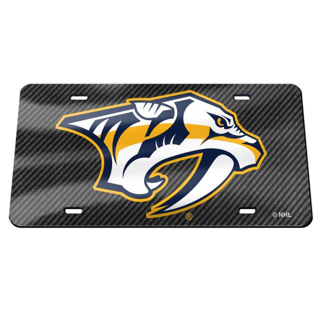 Nashville Predators CARBON Specialty Acrylic License Plate