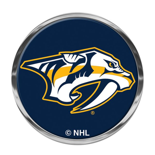 Emblema de metal cromado abovedado de los Nashville Predators