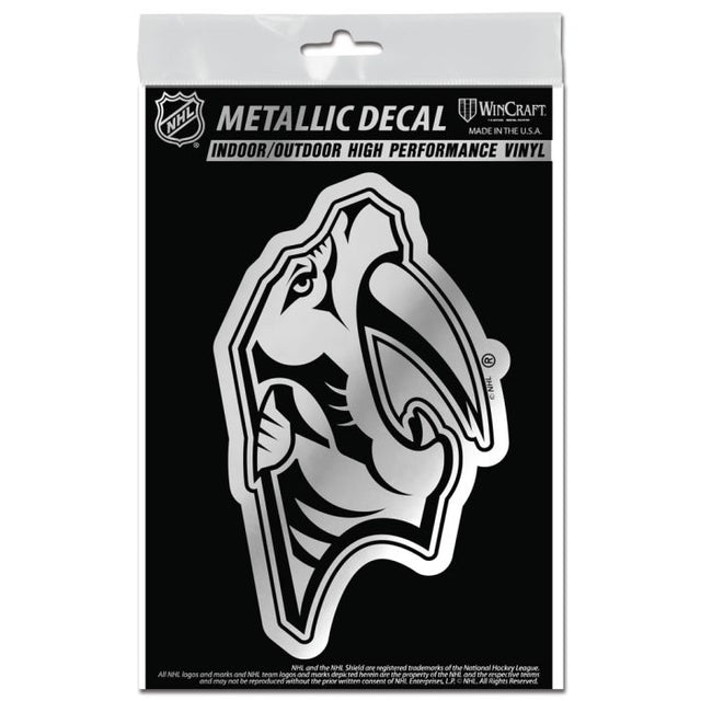 Nashville Predators Decal Metallic 3" x 5"