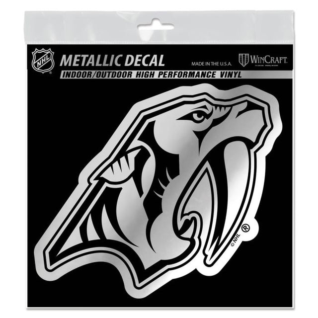 Nashville Predators Decal Metallic 6" x 6"