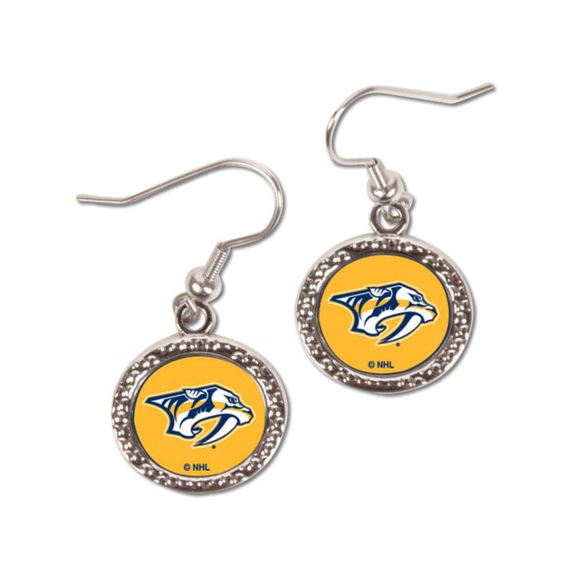 Pendientes de joyería de los Nashville Predators en cartulina redonda