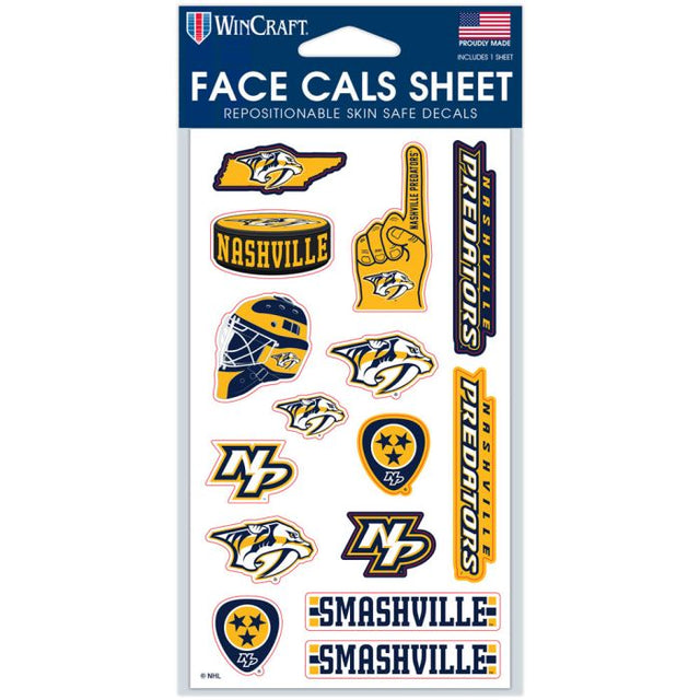 Nashville Predators Face Cals 4" x 7"