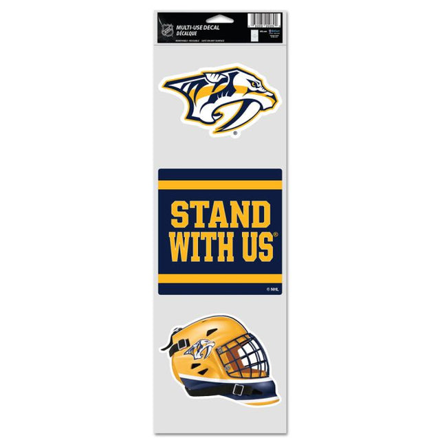 Nashville Predators Fan Decals 3.75" x 12"