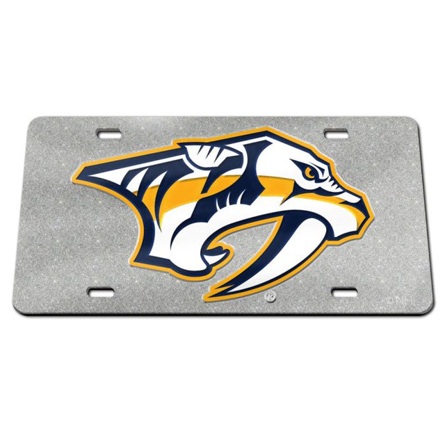 Nashville Predators GLITTER Specialty Acrylic License Plate