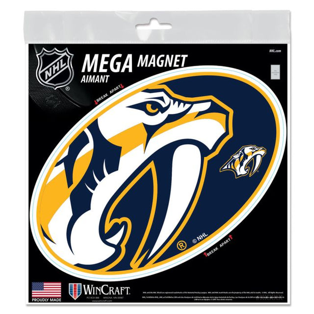 Imanes para exteriores MEGA de Nashville Predators de 6" x 6"