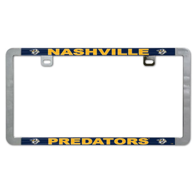 Placa de licencia de metal de Nashville Predators con marco delgado