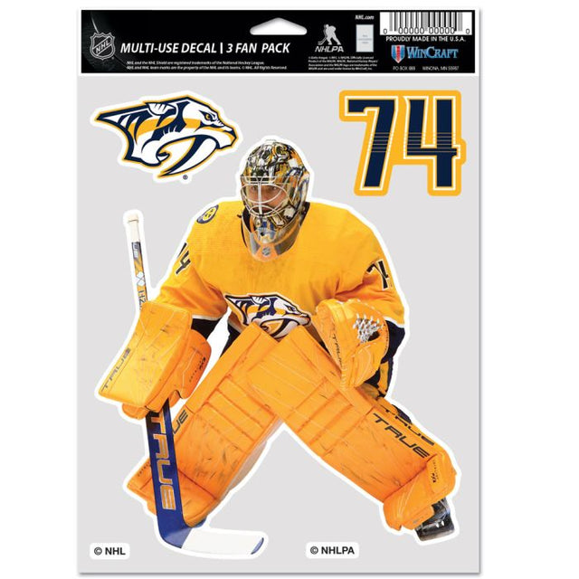 Paquete multiusos para 3 fanáticos de Nashville Predators, Juuse Saros