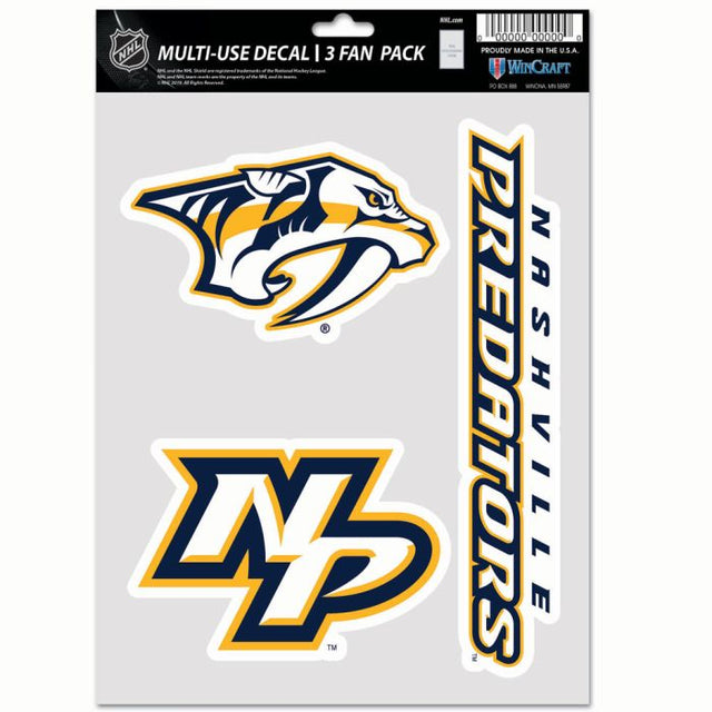 Paquete multiusos para 3 aficionados de los Nashville Predators